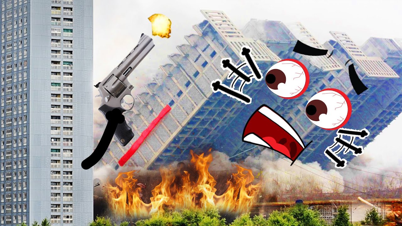 Biggest Dangerous Construction Demolition With Industrial Explosive