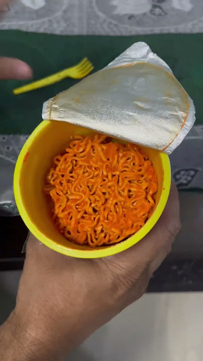 Maggi Korean Spicy Cheesy cup noodles #maggi #noodles #cupnoodles #asmr #spicynoodles #korean #ramen