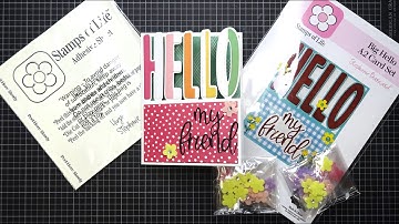 The Stamps of Life Big Hello A2 Card Set Review Tutorial! So Cute & Quick!