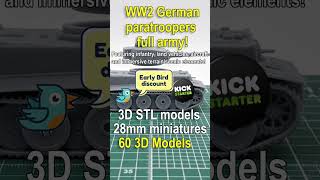GERMAN PARATROOPERS FULL ARMY 28mm STL