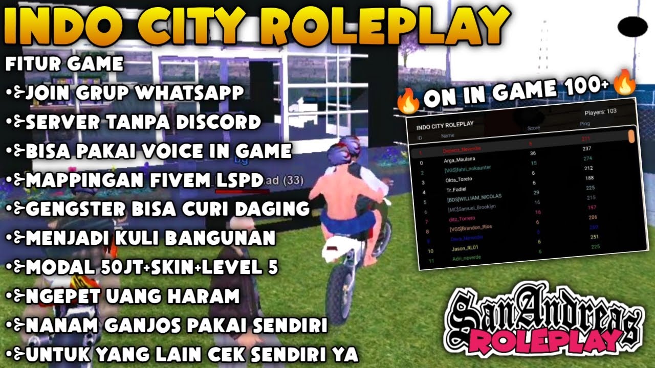 REVIEW SERVER INDO CITY ROLEPLAY NO DISCORD UPDATE TERBARU 2022 || GTA ...
