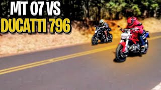 MT 07 VS DUCATI MONSTER 796 QUEM LEVA A MELHOR!