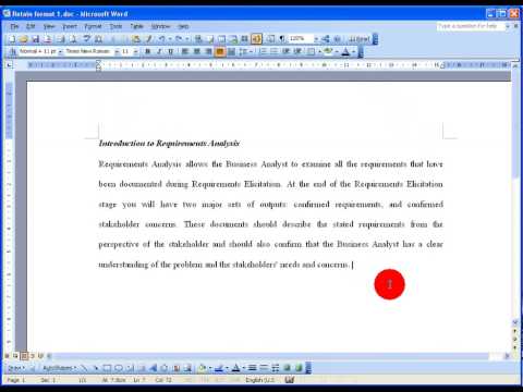 How To... Retain Text Format When Copying and Pasting in Word 2003