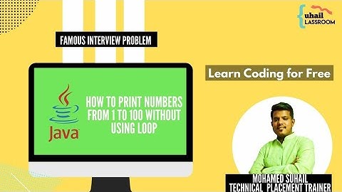 Java Tricky Interview Question | How to Print Numbers from 1 to 100 without using loop in Java