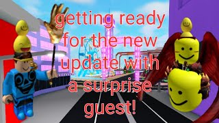 roblox mad city - getting ready for the new update with a surprise guest