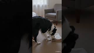 Dog takes care of his human while they sleep  #dogshorts #bordercollie #humanbestfriend