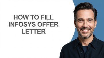 How to Fill Infosys Offer Letter - KevinHowTo