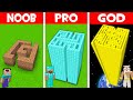 WHO BUILD GIANT TALLEST MAZE BETTER NOOB vs PRO vs GOD in Minecraft? BIGGEST MAZE HOUSE!