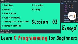 C Programming for Beginners with Examples - Session 03 - Sinhala