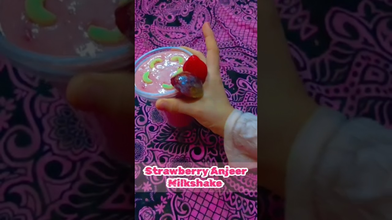 Instant Strawberry Fig milkshake//healthy breakfast 