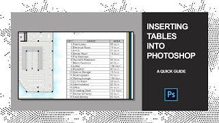 Inserting Tables into Photoshop