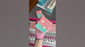 ❄️ Adding snowflakes to my Winter Princess soap! #snowflakes #soapmaking #wintervibes #holidayseason