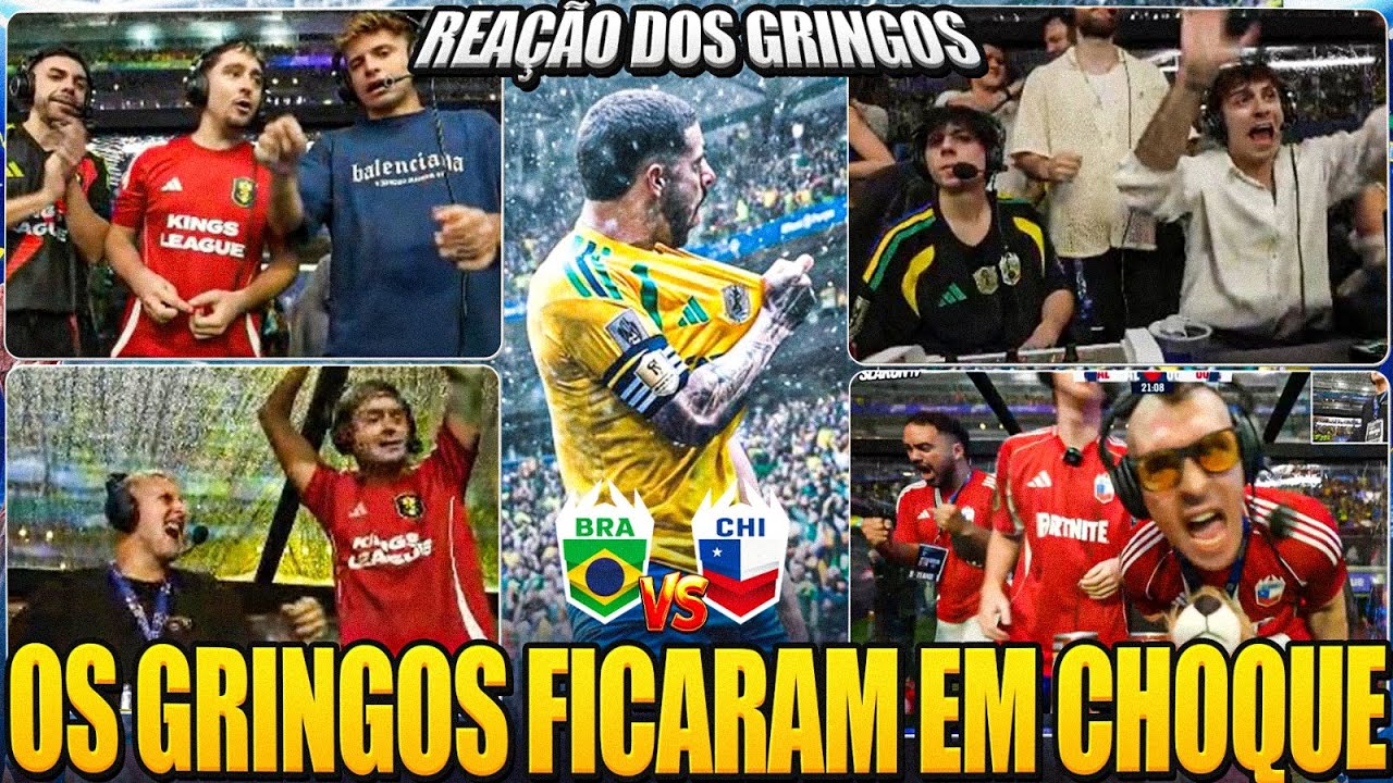 REAÇÃO DOS GRINGOS AO BRASIL SENDO CAMPEÃO MUNDIAL CONTRA O CHILE
