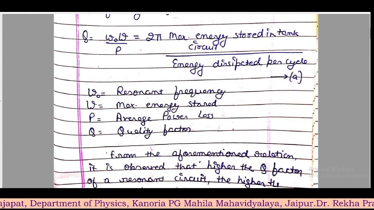 Quality Factor of Microwave Cavity Resonator