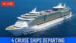 SHIPS TV - 4 Cruise Ship Departing Port of Southampton (LIVE)