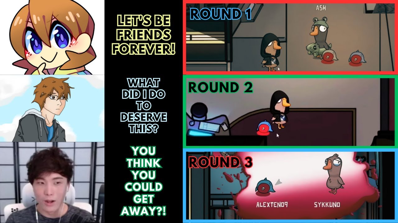 Sykkuno Avenges Ash For Three Consecutive Rounds (GOOSE GOOSE DUCK w/ Alexten0909)