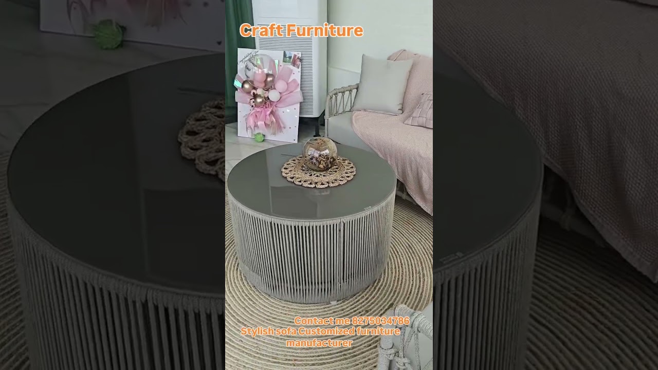 Craft Furniture:stylish Sofa set Rope & fabric color option avail.customized furniture manufacturing