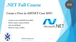 ASP.NET Core MVC Create a View | .NET Full Course