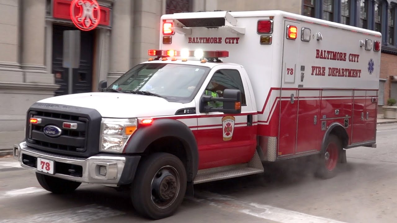 Baltimore City Fire Department Medic 73 Responding YouTube