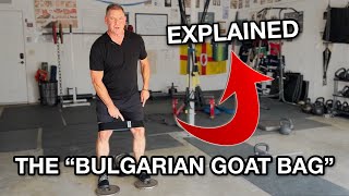 Dan John Demonstrates the Bulgarian Goat Bag Kettlebell Swing Variation