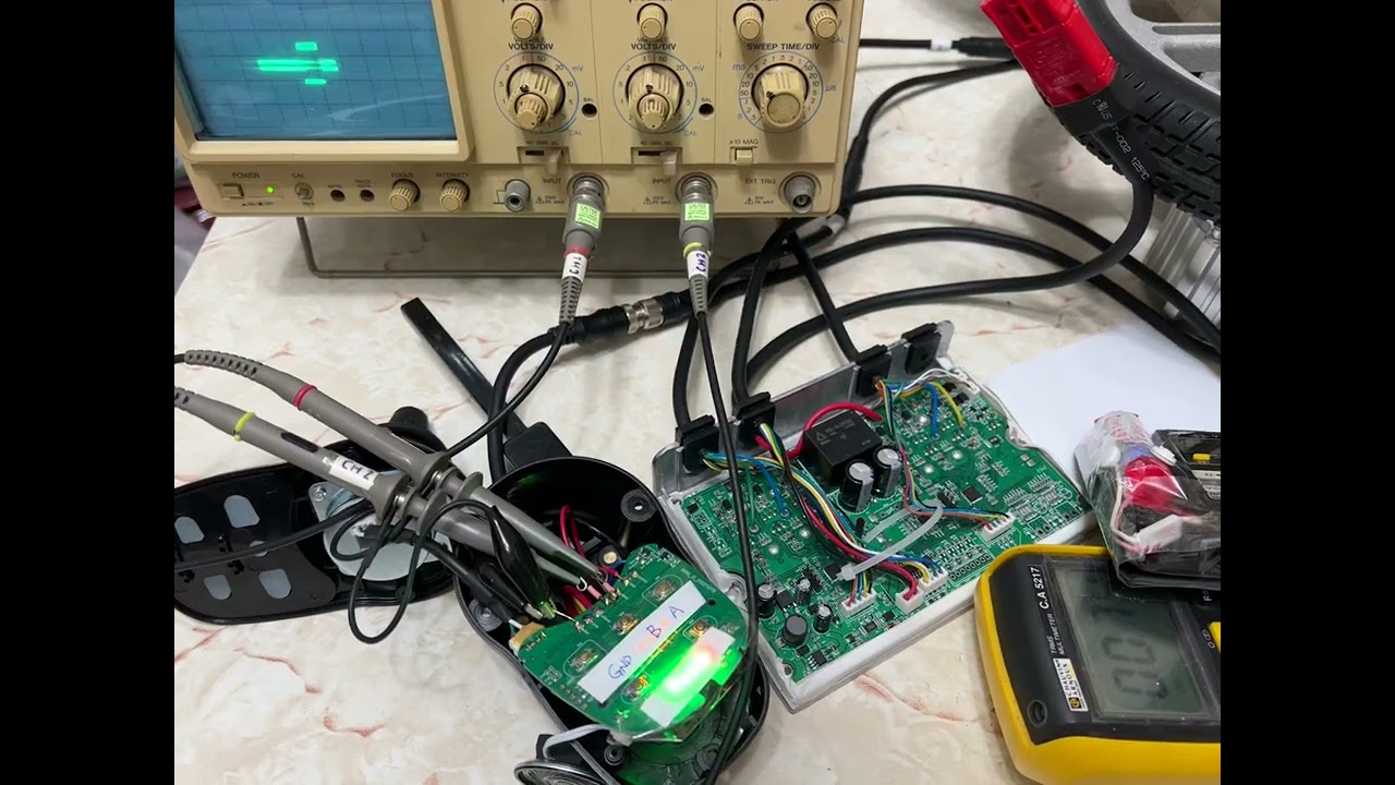 probe the RS485 bus, a bit no easy with old analog oscope