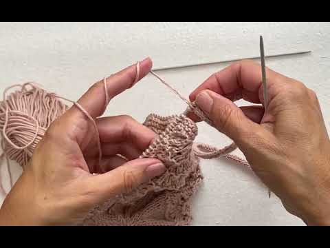 How to attach an i-cord to the edge of a project - baby hat