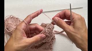 How to attach an i-cord to the edge of a project - baby hat