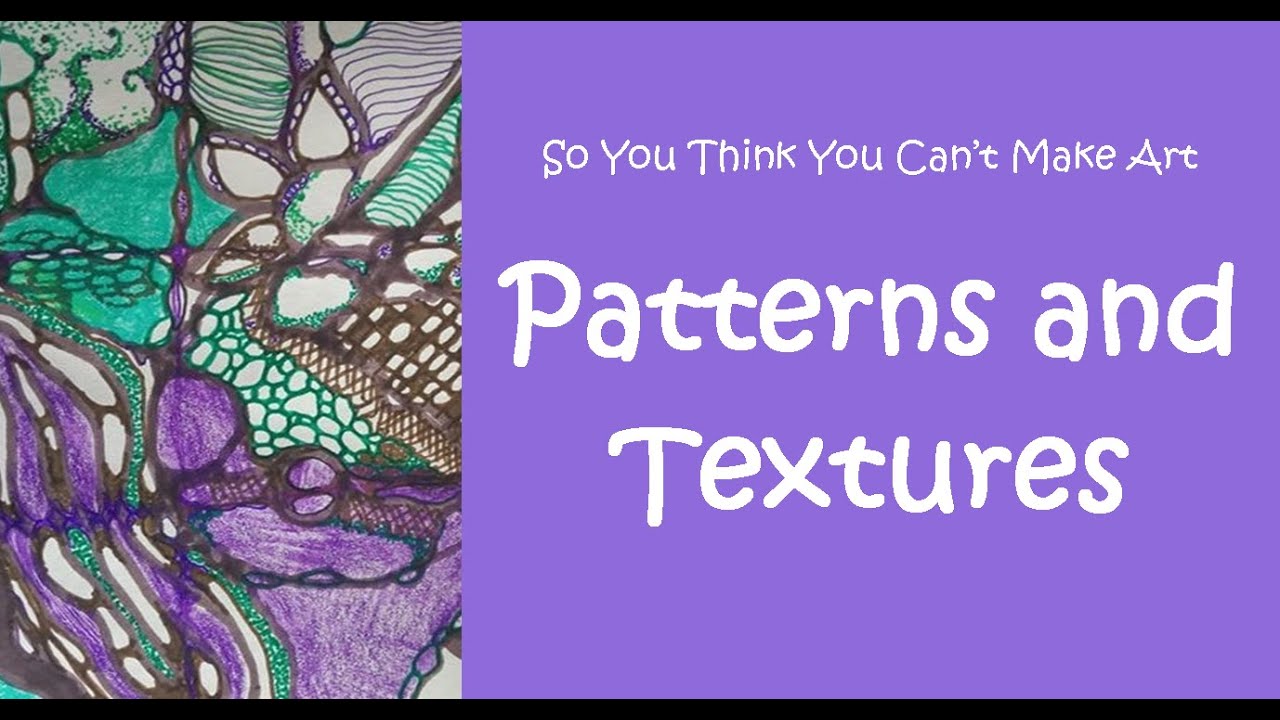 Guided Doodling Part 1B Patterns and Textures - YouTube