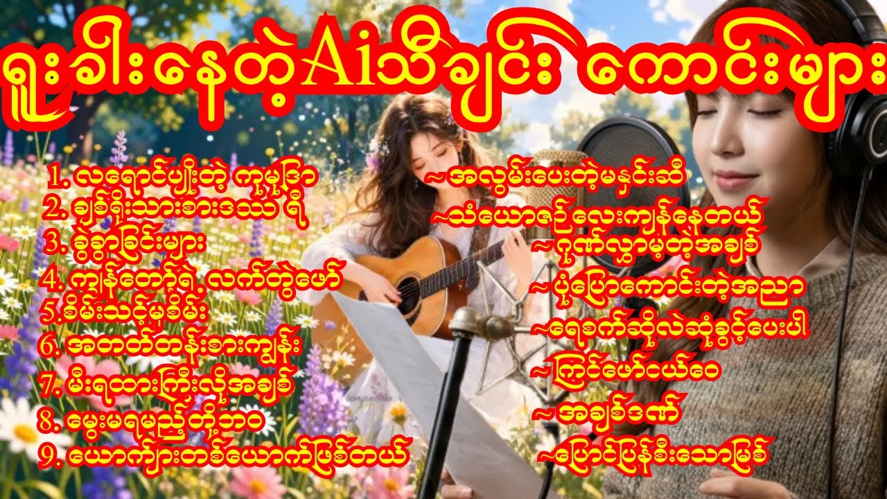 ရှယ်ကောင်းလွန်းတဲ့ #AI သီချင်း ၂၂ ပုဒ်စုစည်းမှု | #Best AI Songs Collection 2026#aiသီချင်း #သီချင်း
