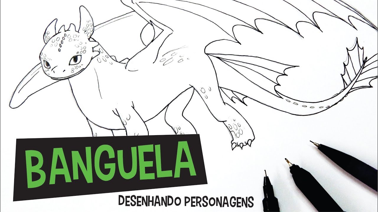 Como desenhar o Banguela (Como treinar seu dragão) - YouTube