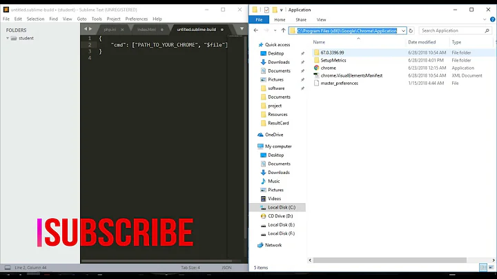 How to open sublime text in chrome browse? | HD video mp4