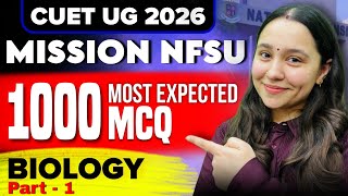 CUET UG 2026 Most Expected 1000 MCQs I Biology, Part - 1I Diksha Sharma I Forensic Science
