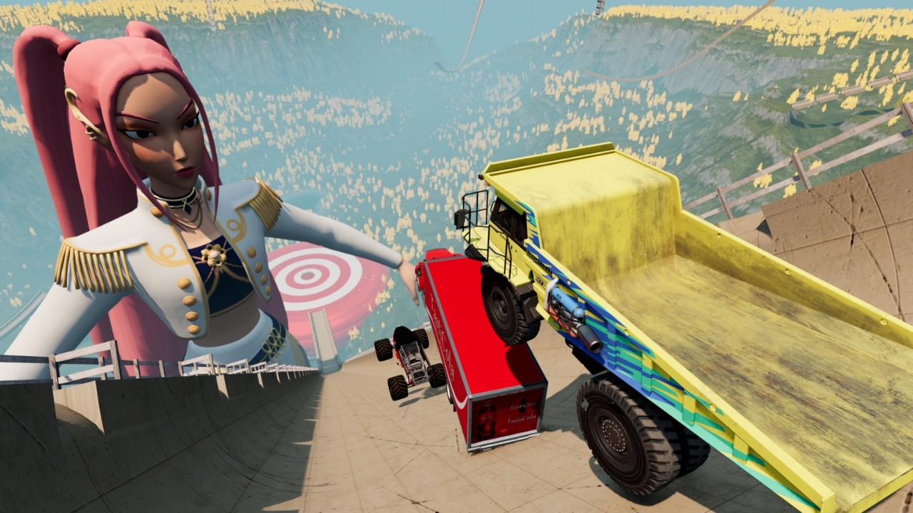 Mira and Fire Truck vs Mega Ramp – Extreme Jump & Destruction  BeamNG drive #rumi #beamngdrive