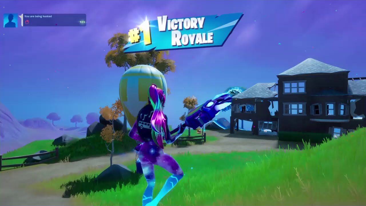 FORTNITE GALAXIA SKIN GAMEPLAY WIN