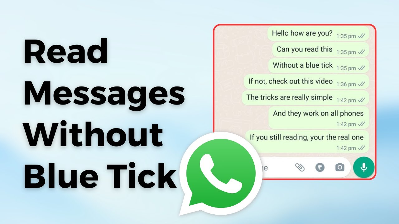 How To Read WhatsApp Messages Without Blue Tick YouTube