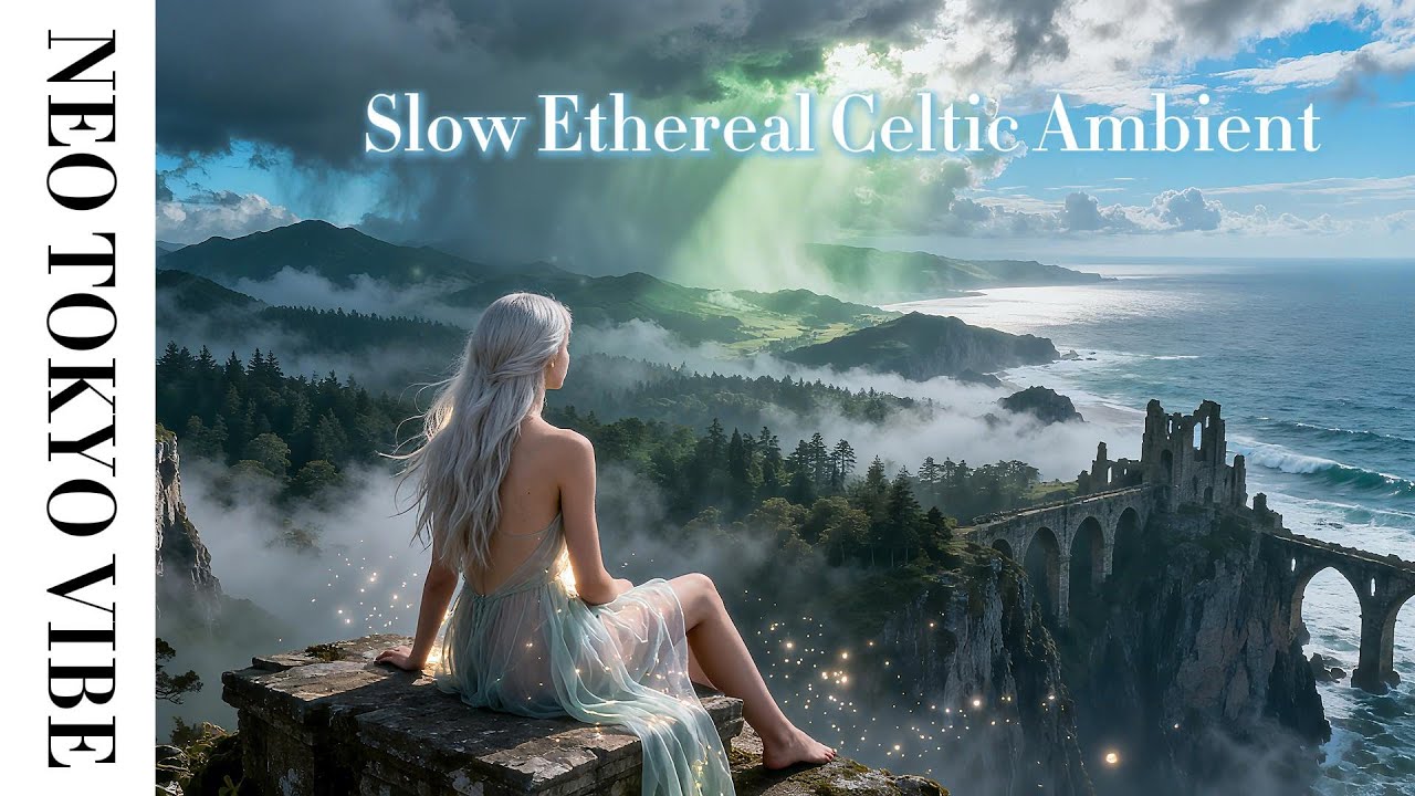 Slow Ethereal Celtic Ambient | Soft Female Vocals, Harp & Ocean Atmosphere | 1.5 Hour Relaxation