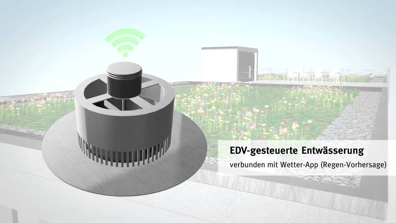 Optigrün Systemlösung Retentionsdach Typ Drossel 4.0  "Smart Flow Control"