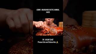 ASMR : MUKBANG EXOTIC ANIMAL HAED #crunchynoises #satisfyling #asmr #mukbang
