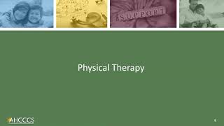 AHCCCS Coverage - Physical Therapy and Occupational Therapy