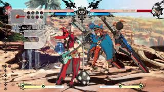 GGST i-no counterhit 2h midscreen combo (highest dmg)