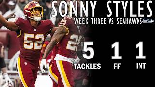 Sonny Styles Week 3 Highlights | NFL 2026 - Washington Commanders