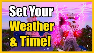 How to Set Weather & Time in Minecraft Bedrock for Day, Night or Clear Skies (Fast Method)