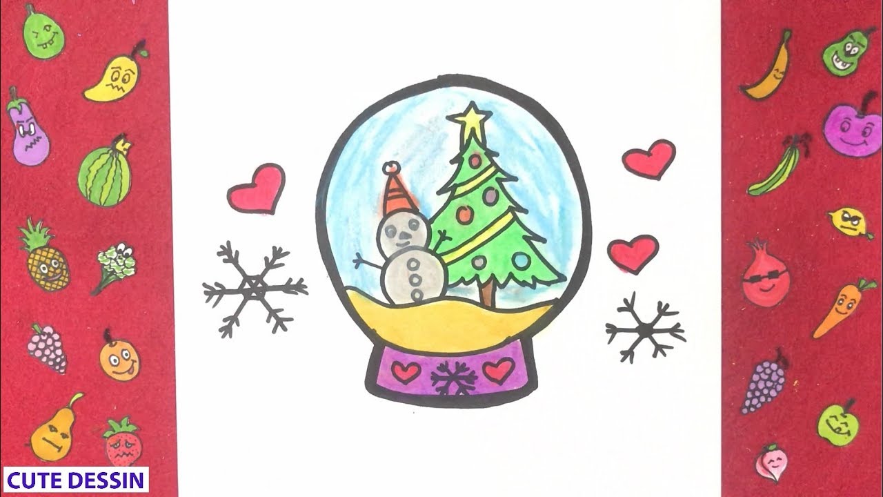 Comment dessiner une boule de noel facilement étape par étape 4 