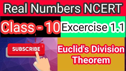 REAL NUMBERS|| CLASS 10 MATHS|| NCERT CHAPTER 1 EXERCISE 1.1|| EUCLID