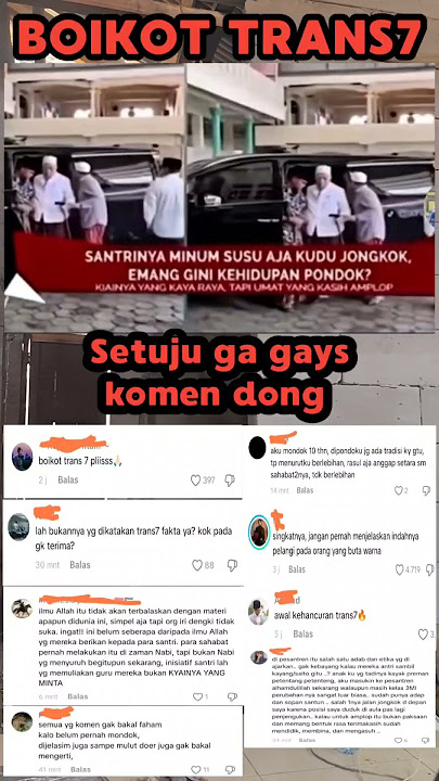 Heboh! Tayangan Trans7 Dianggap Lecehkan Ulama, Netizen Geram! #shorts