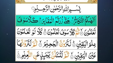 Surah At-Takathur (The Rivalry in world increase) | سورة التكاثر | Sheikh Mishari Rashed al-`Afasy