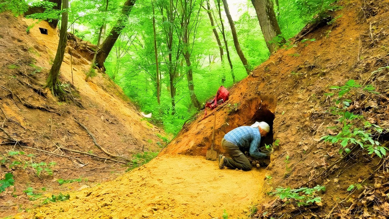 Building an Underground Shelter From Scratch | Fire Warmth Below Ground