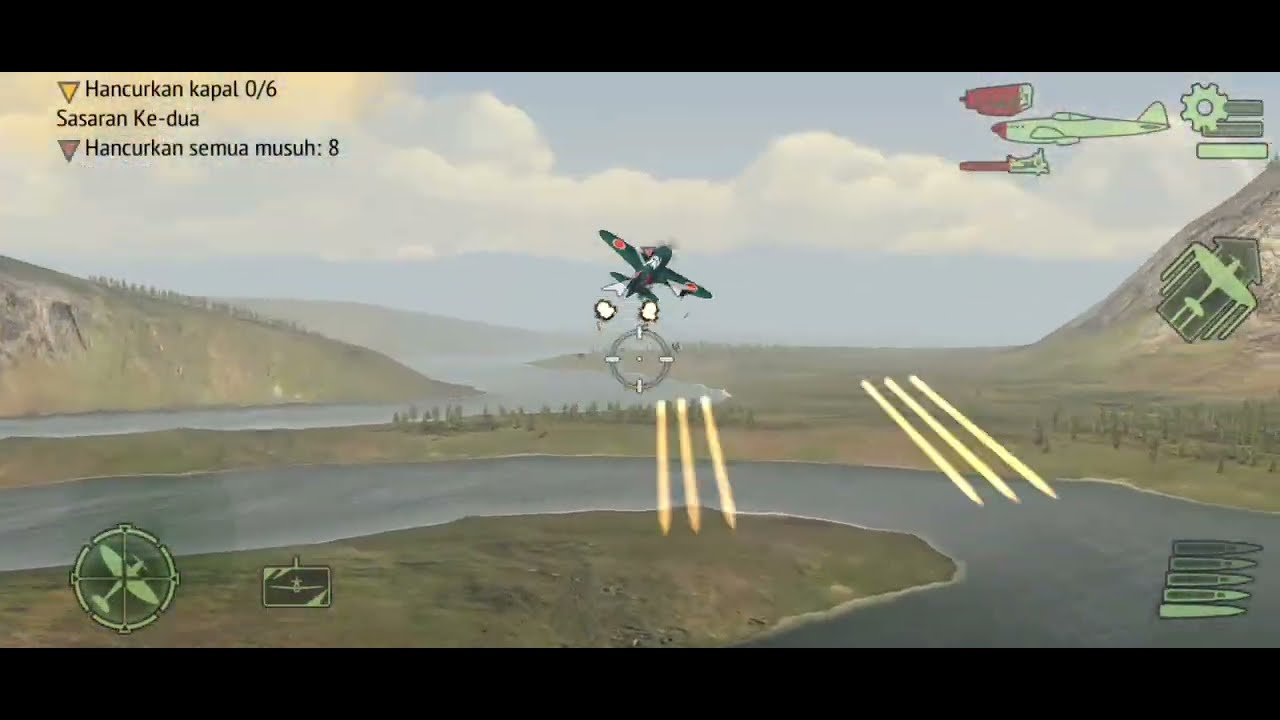 Warplanes WW2 dogfight:(USA)||F4F wildcat vs j2m squad,6 boat|| Android Gameplay 27