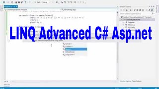 LINQ Advanced C# Asp.net