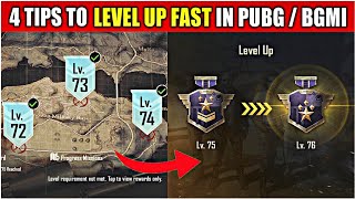 4 TIPS TO LEVEL UP FAST IN (PUBG MOBILE & BGMI) | TIPS AND TRICKS | KO EXOTIC GAMING |